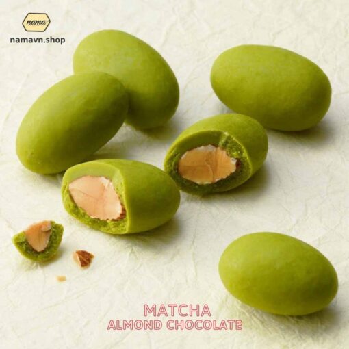 Matcha Almond Chocolate: Chocolate trà xanh tươi bọc hạnh nhân