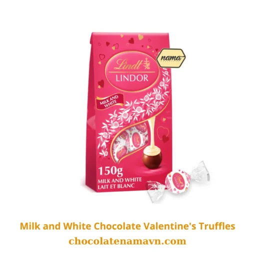 Lindt LINDOR Milk and White Chocolate Valentine’s Truffles